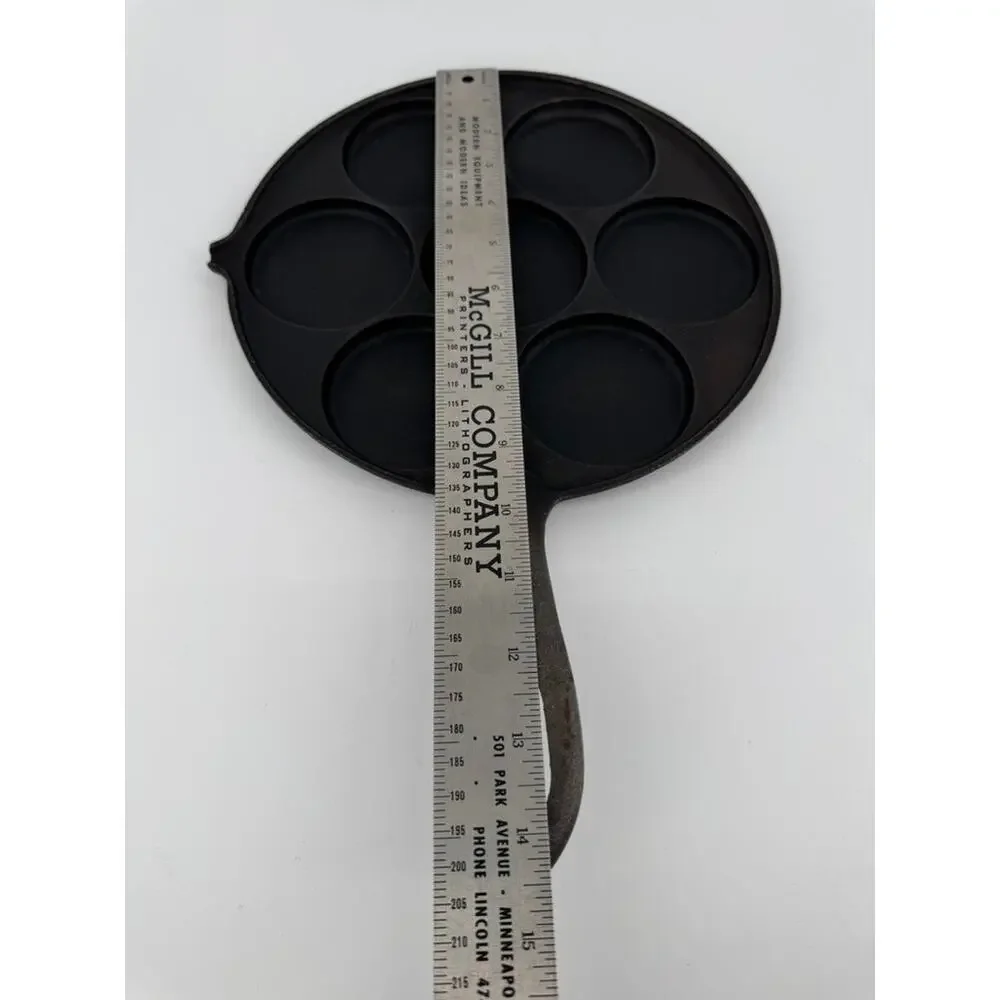 Vintage Jotul Cast Iron Aebleskiver Pancake Plette Pan Skillet Made in Norway